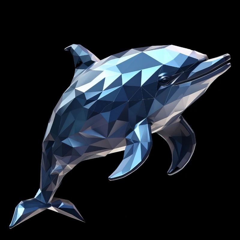 Geometric Style Dolphin