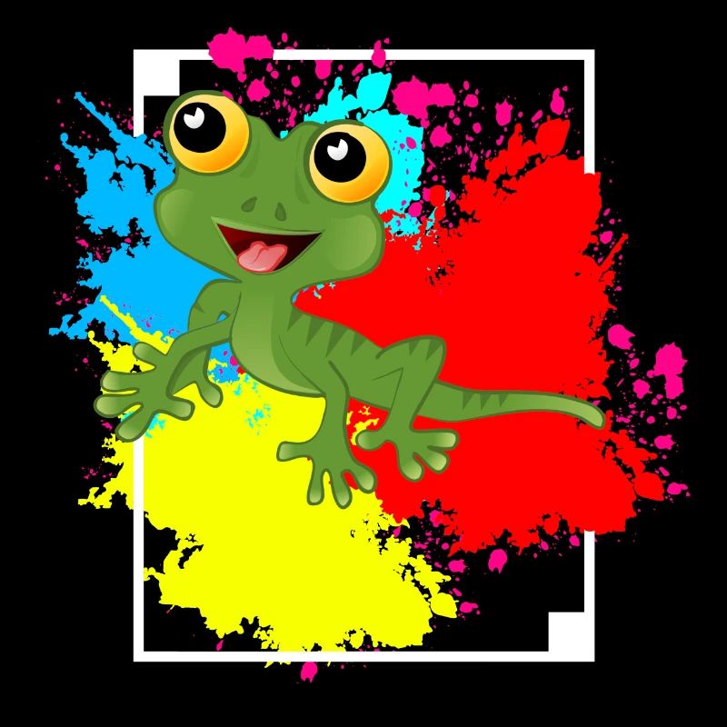 Geko Eidechse Rahmen Geschenk