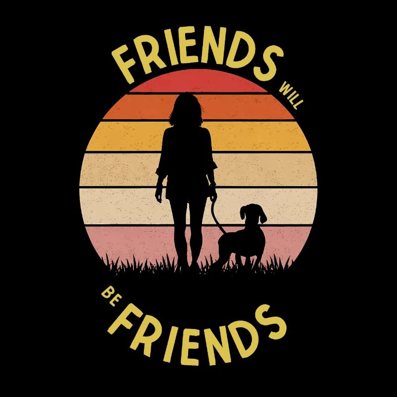 Les amis seront les amis du chien et de la maîtresse