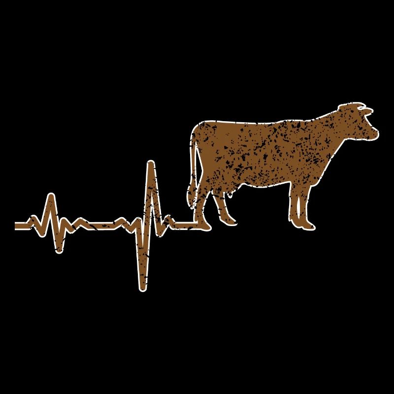 Cadeau boeuf vache Heartbeat