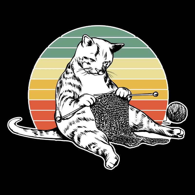 Cute cat knits pyjamas nightgown
