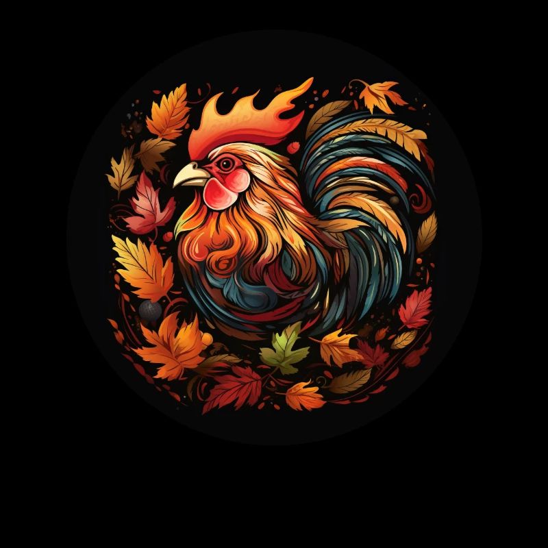 Poulet d’automne à partir de feuilles panachées