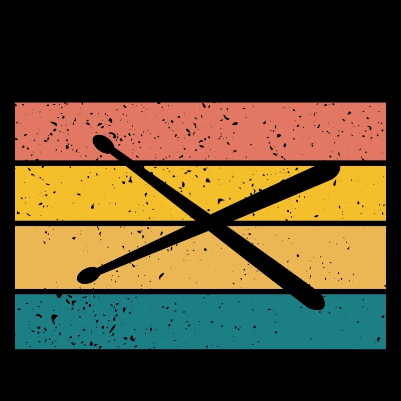 Retro Drumsticks Schlagzeuger