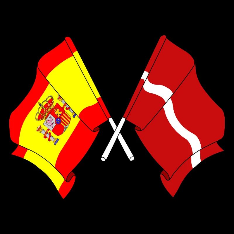 Drapeau de l’Espagne, Lettonie