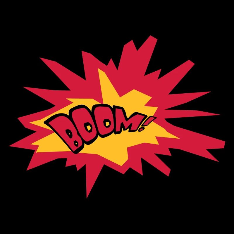 boom text fire flame hot tnt dynamite explode
