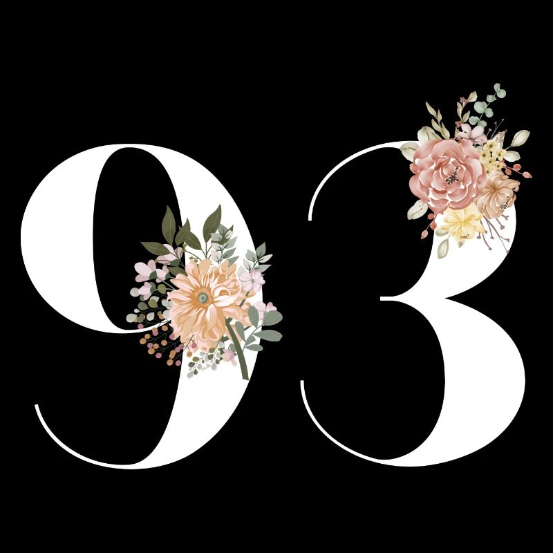 93e anniversaire fleuris (Cadeau de 93 ans)