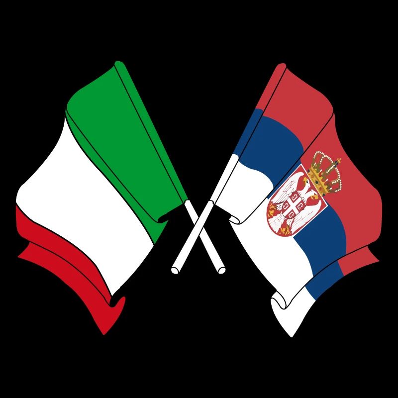 Drapeau de l’Italie, Serbie