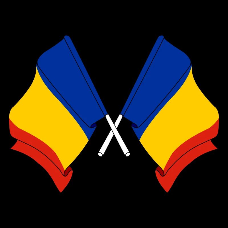 Deux drapeaux croisés du Tchad