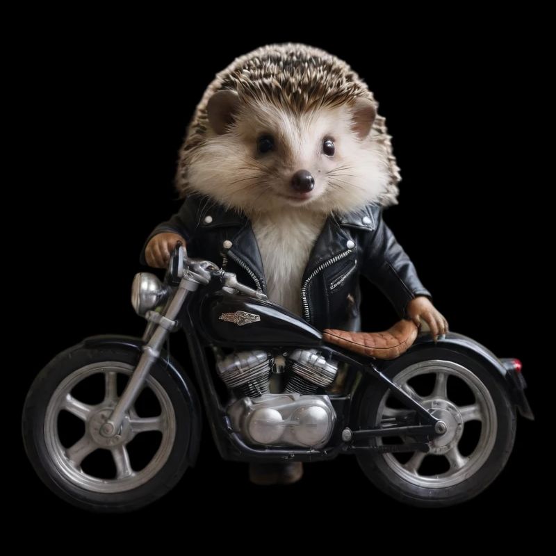 Hérisson motard