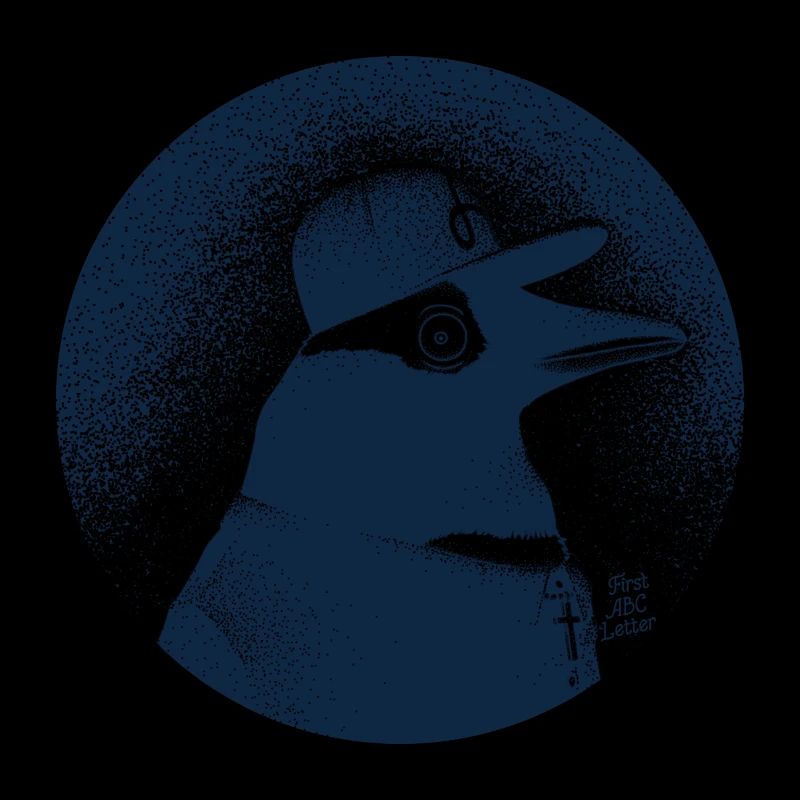 Pinguin dressed in black