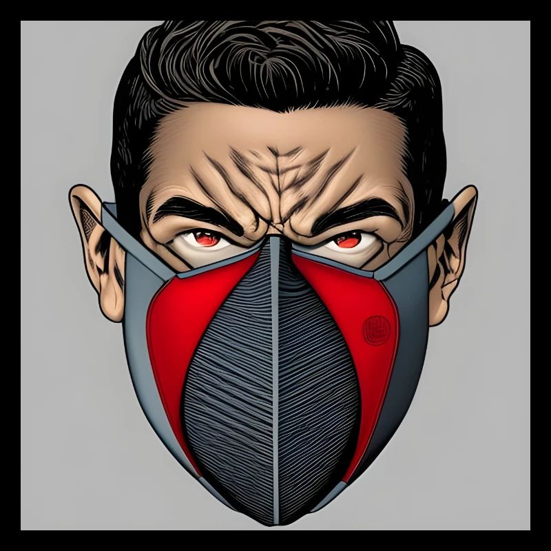 Mann in einer Maske