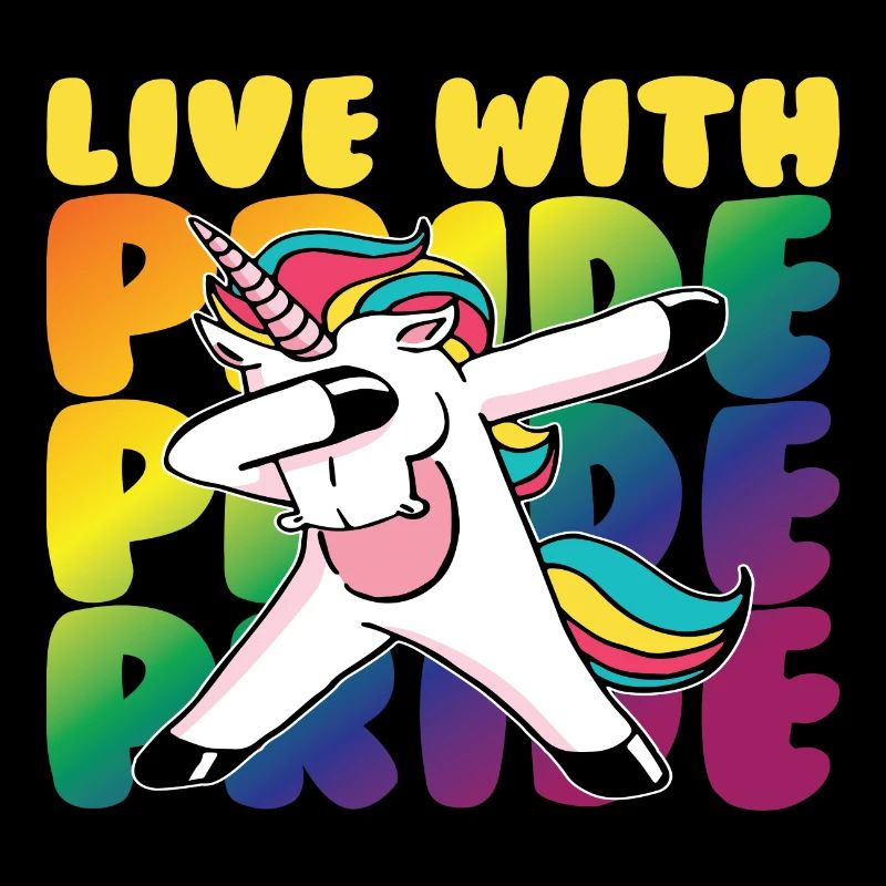 Live with Pride Einhorn Unicorn