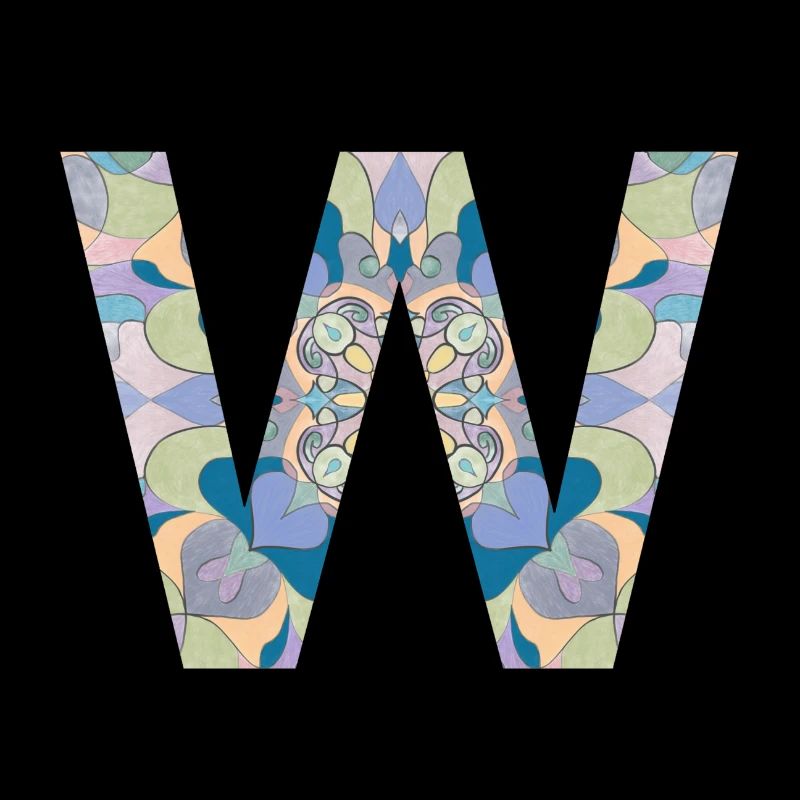 Buchstabe W im Mandala