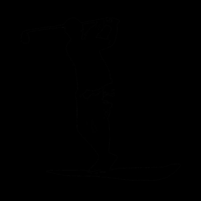 Golfer's silhouette