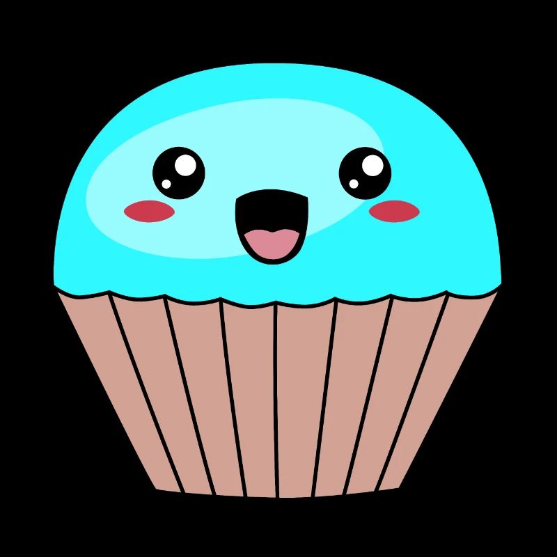 süßer blauer Muffin