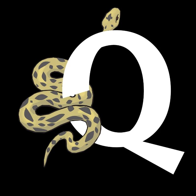 Buchstabe q Schlange