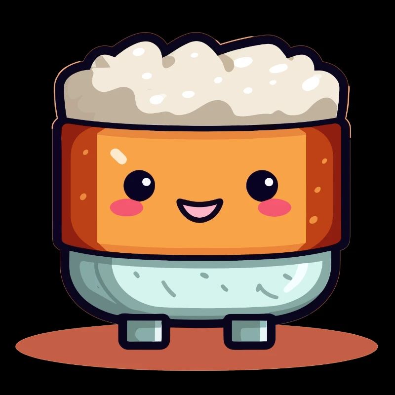 Mascotte de sushi mignonne