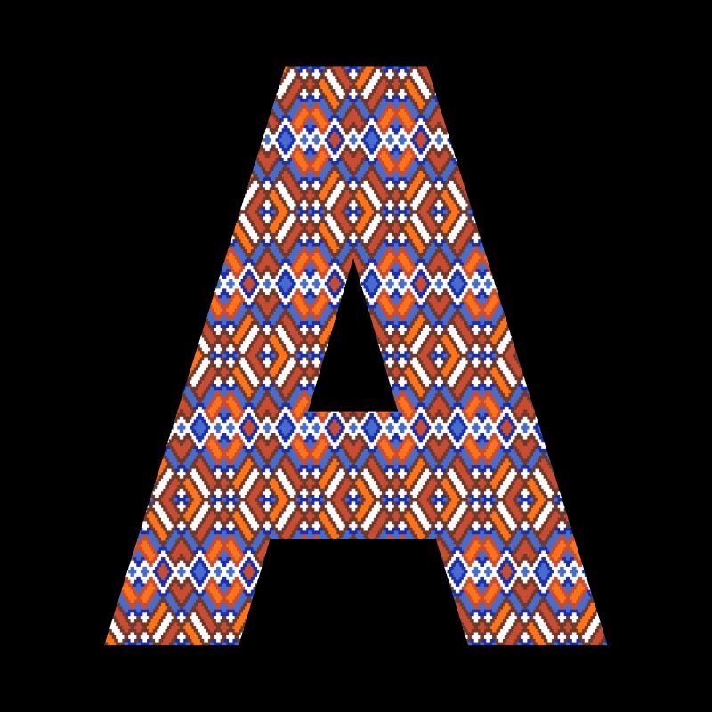 Monogramm Buchstabe A - geometrisches Muster