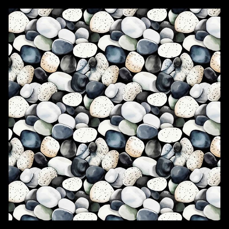 Smooth Stones Seamless Pattern Gemstones Polished