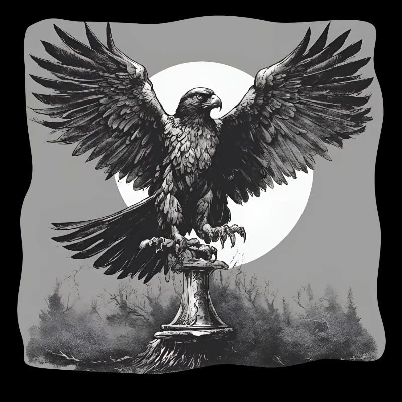 Eagle / Wings / Flying / Moon / Pride / Freedom