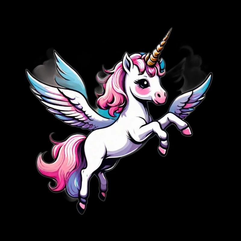 Licorne Einhorn Kawaii
