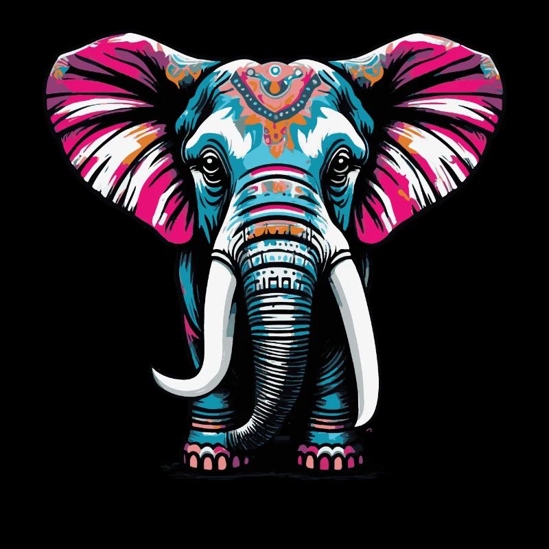 Farbenfroher Elefant
