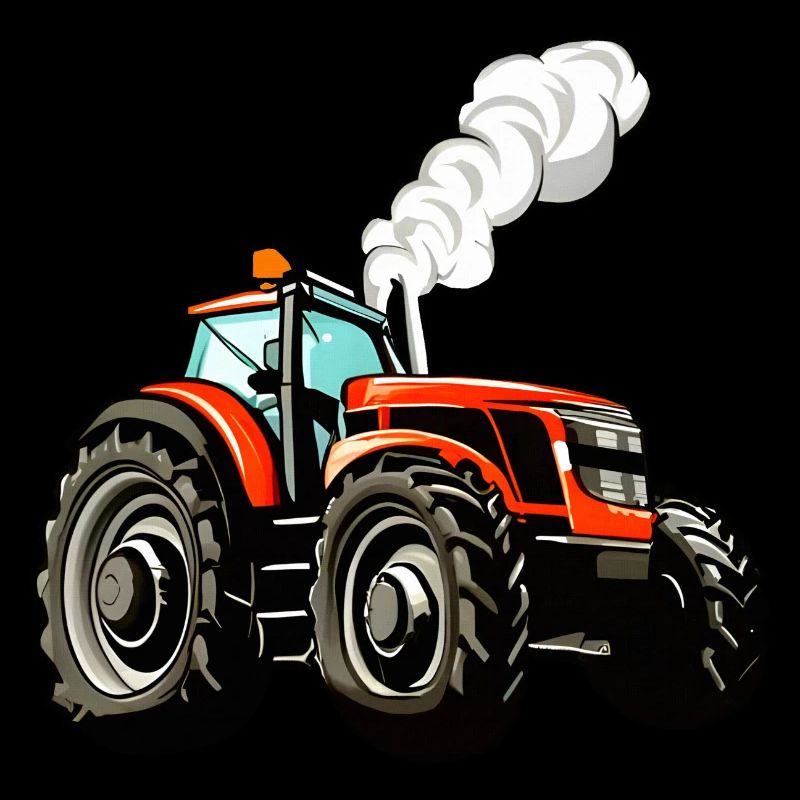 Traktor starker Qualm