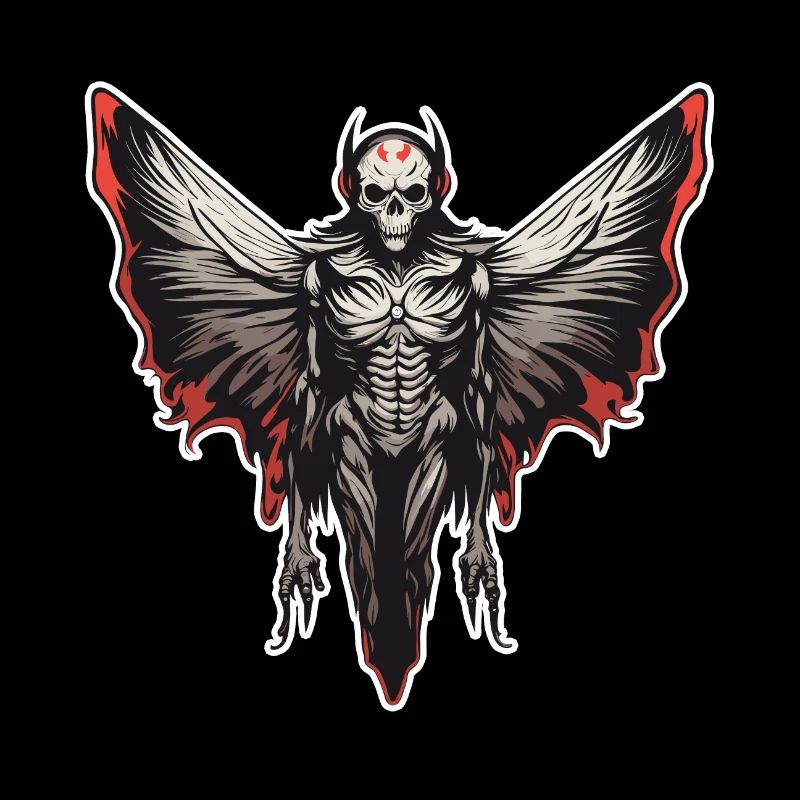 Mothman / papillon de nuit / insecte / créature mythique / flottant