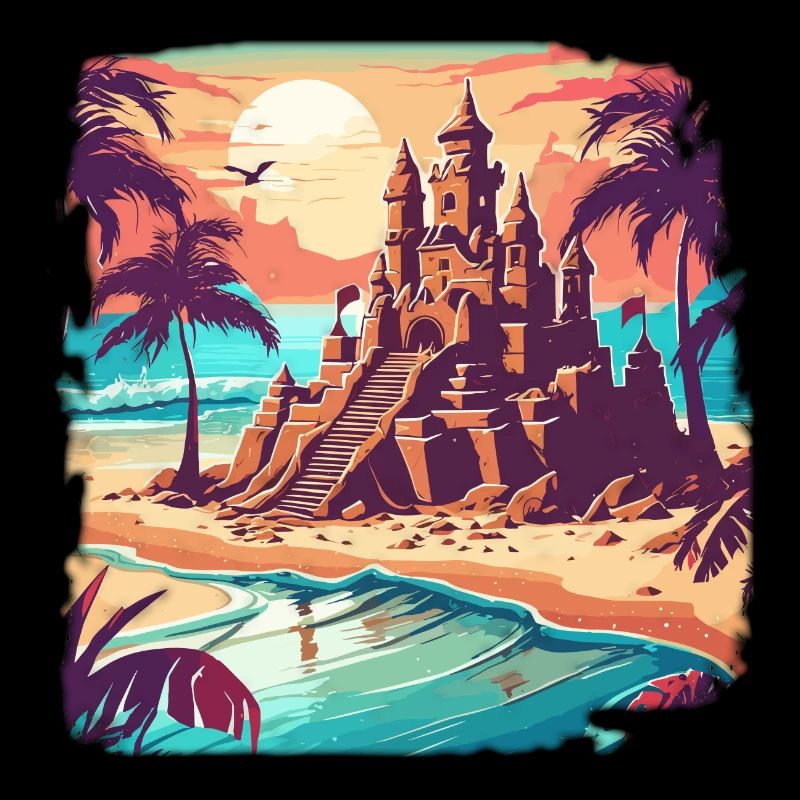 Château de sable / Construction / Jouer / Château / Vacances