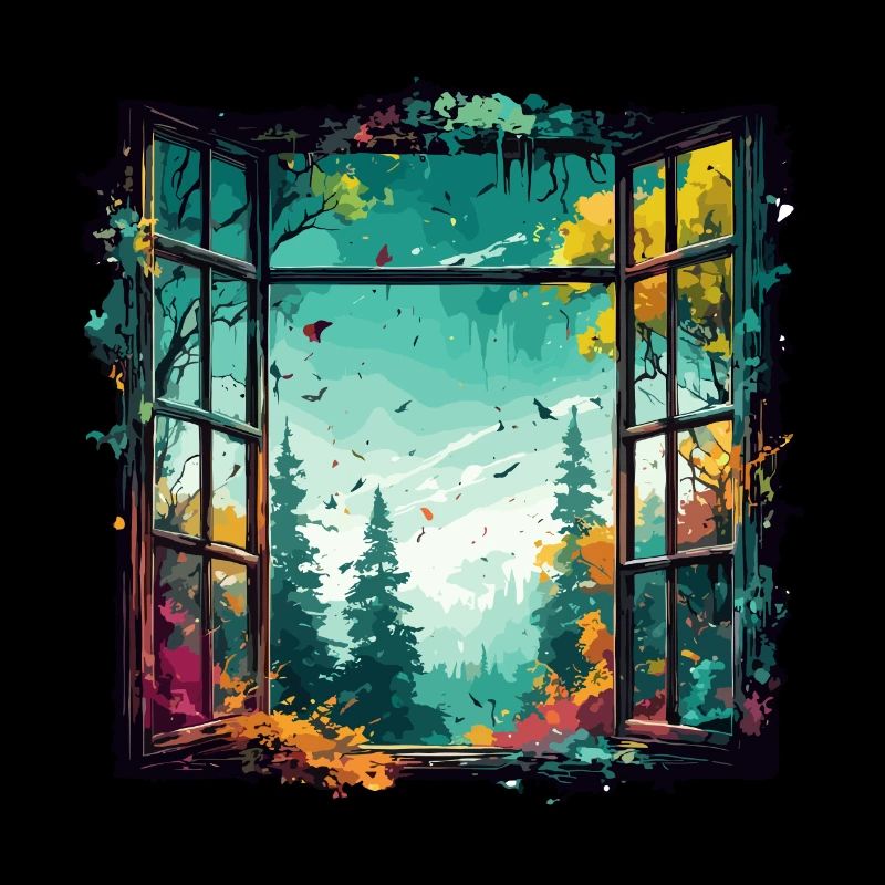 Window in the Forest / Trees / View / Wilderness