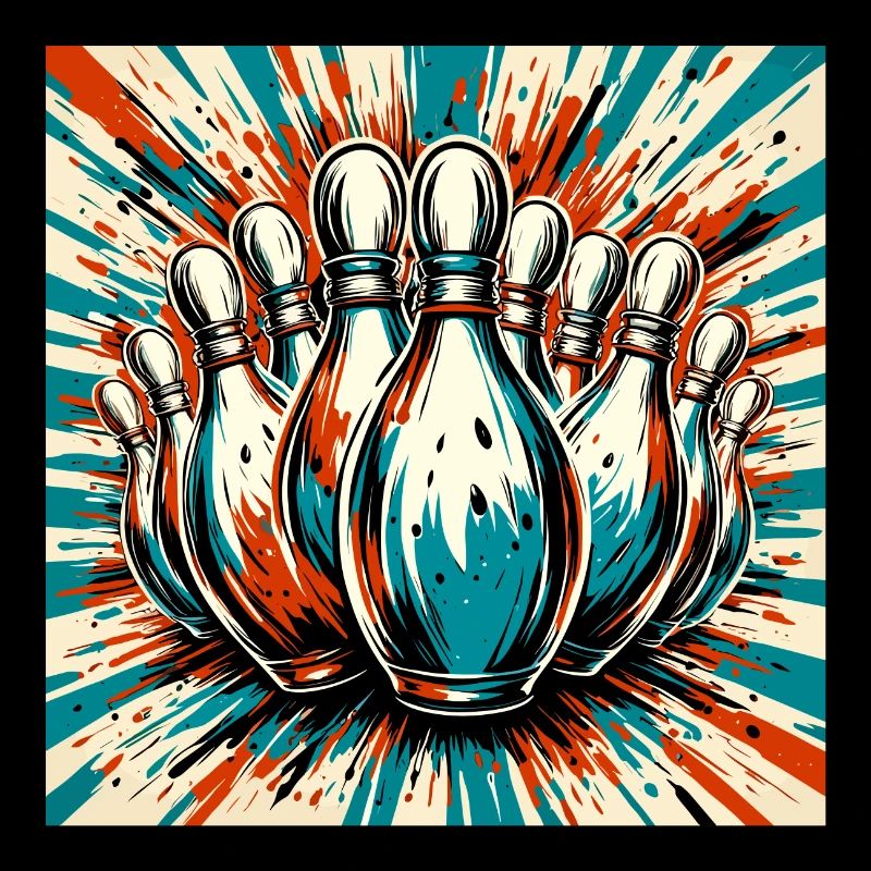 Bowling / Kegeln / Bowlingbahn / Pin / Strike