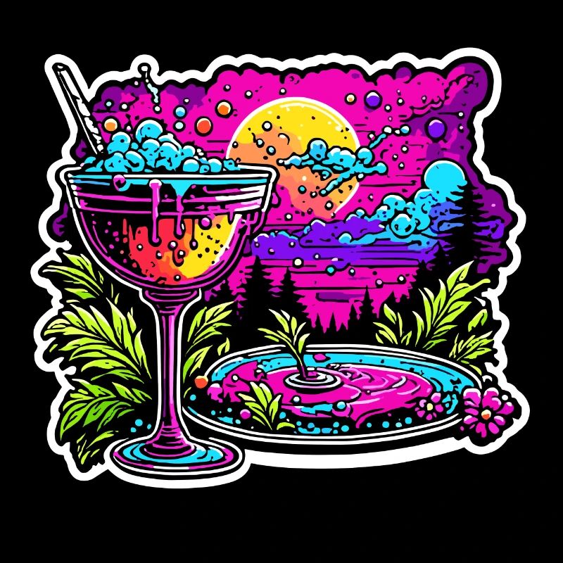 Abstrait / Cocktail / Coucher de soleil / Nourriture /