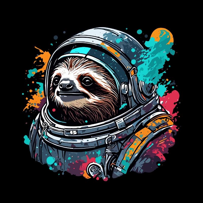 Astronaut / Space / Animal / Sloth / Spaceship