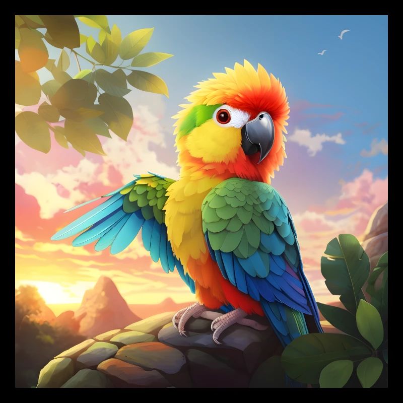 Rainbow budgie
