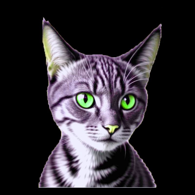 Chat aux yeux verts