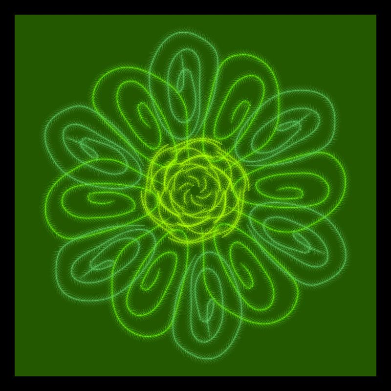 Abstrakte grüne Blume