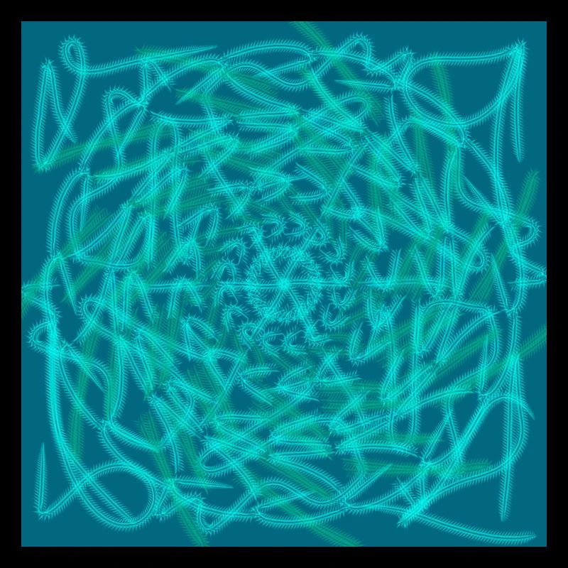 Conception abstraite géométrique céleste sur fond bleu