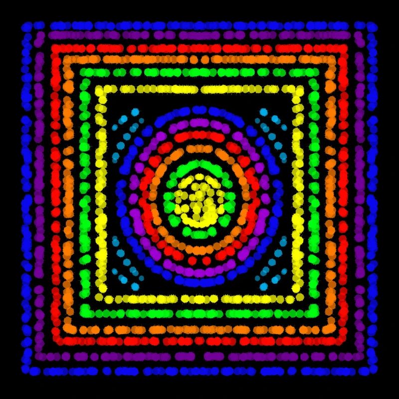 rainbow squares and circles