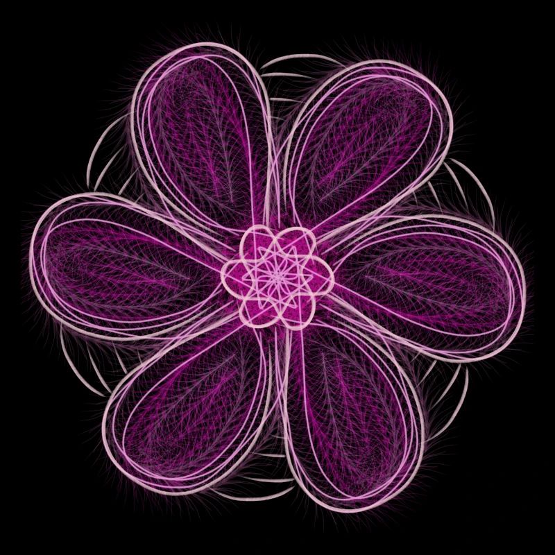 Fleur géométrique rose
