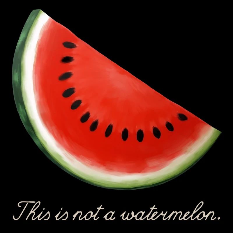 Ce n’est pas une pastèque. [Texte clair]