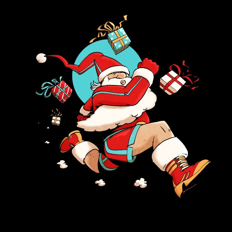 Läufer Weihnachtsmann
