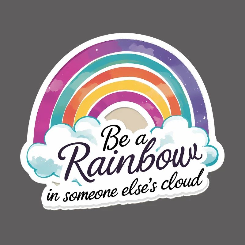 Sei ein Regenbogen in der Wolke eines anderen Bunten