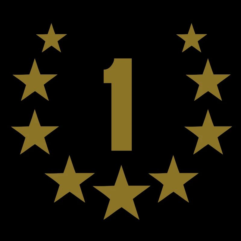 Die Nummer eins 1 Der Gewinner mit Sterne