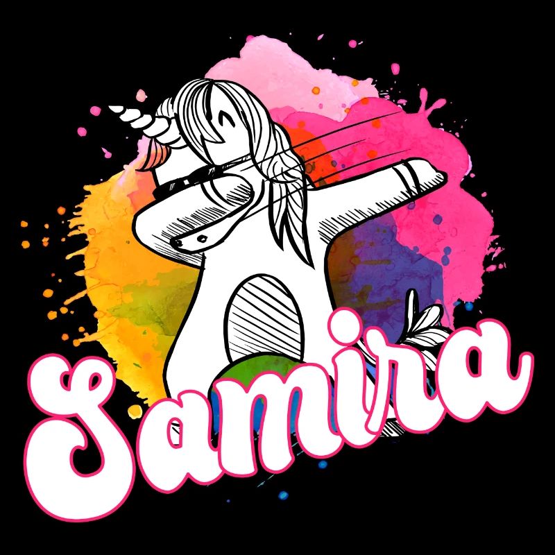 SAMIRA - Schöner Name mit dabbing Einhorn
