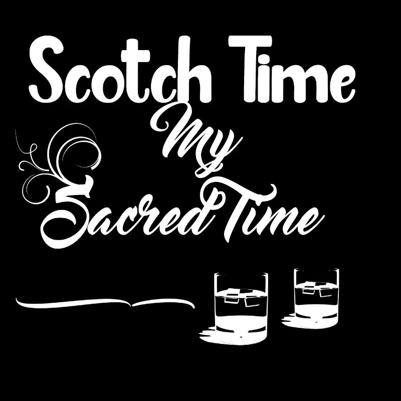 Scotch Time Design pour les T-chirts noirs