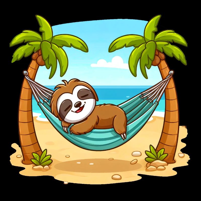 Sloth on the beach