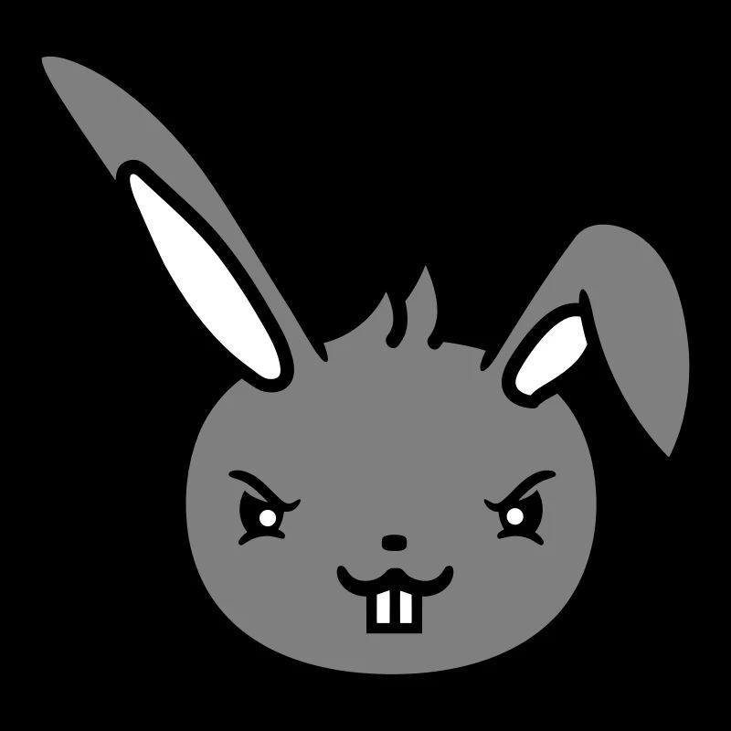 Lapin Mauvais Œil Coquin Cool Déterminé Drôle