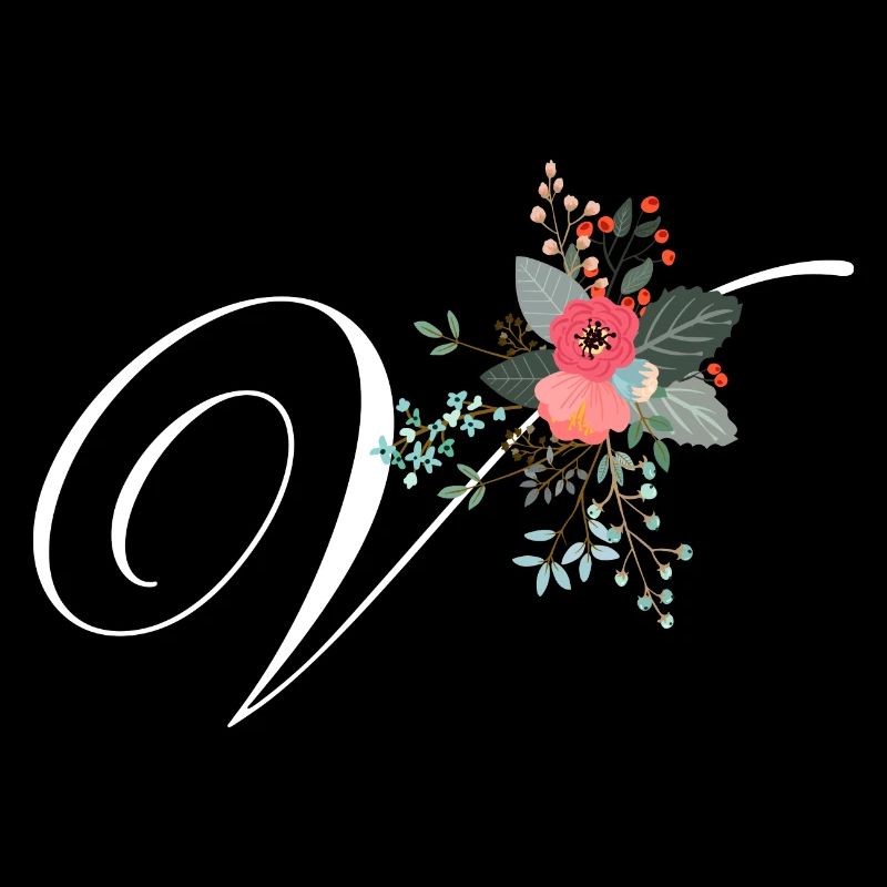 Buchstabe v Blumen