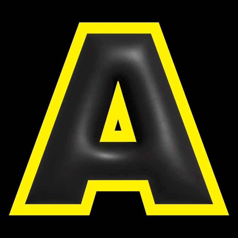 Letter A Leather Font Design