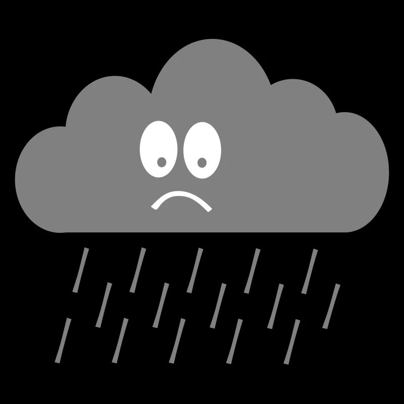 Triste visage de nuage